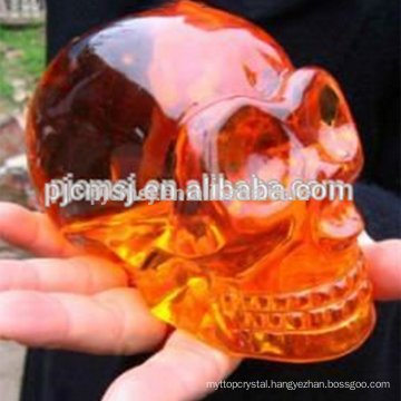 color ful crystal skull ,glass skull for halloween gift and bar decoration